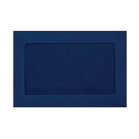 LUX #6 1/2 Full-Face Window Envelopes, Middle Window, Gummed Seal, Navy, Pack Of 500