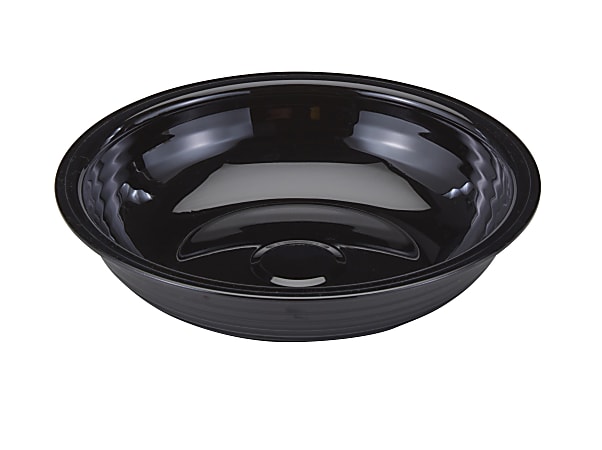 Cambro Camwear Round Ribbed Bowls, 6", Black, Set Of 12 Bowls