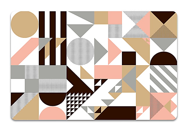 Realspace Modern Desk Pad 14 34 x 22 58 30percent Recycled Multicolor Geometric Office Depot