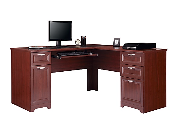 Realspace Magellan 59 W L Shape Corner Desk Classic Cherry