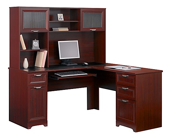Realspace Magellan 59 W L Shape Corner Desk Classic Cherry