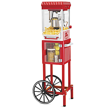 Nostalgia Electrics NKPCRT25RD Vintage 2.5 Oz Popcorn Cart, Red