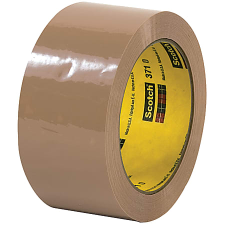 Scotch 371 Carton Sealing Tape, 3" Core, 2" x 55 Yd., Tan, Case Of 6