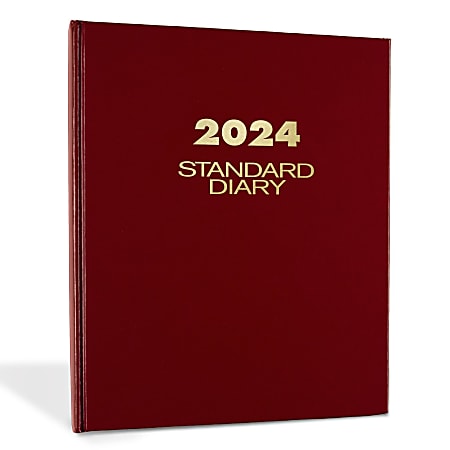 2024 AT-A-GLANCE® Standard Daily Diary, 7-1/2" x 9-1/2", Red, January to December 2024, SD37413