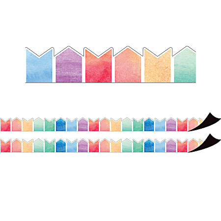 Teacher Created Resources Magnetic Border, Watercolor Pennants,