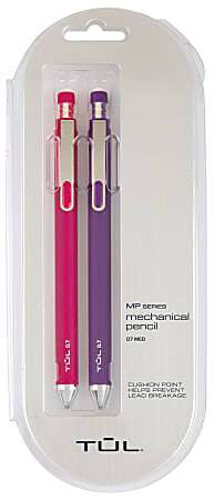 TUL® Mechanical Pencils, 0.7 mm, Pink & Purple Barrels, Pack Of 2 Pencils