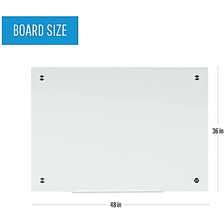 Bi-silque Dry-Erase Glass Board - 36