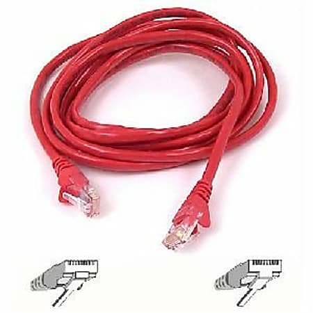 Belkin Cat5e Patch Cable - RJ-45 Male - RJ-45 Male - 6ft - Red