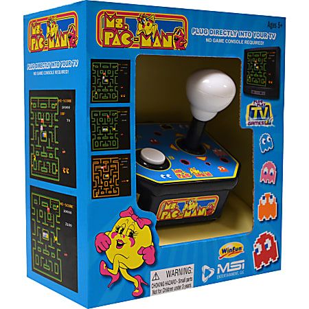 MSI Entertainment Plug N Play TV Arcade, Ms. Pac-Man, Blue