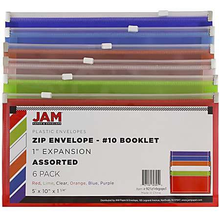 Winnable 24-Pack Extra-Large 18.8" X 12" Slidelock™ Envelopes With Zipper Closure, Clear, 1.25" Expansion, Document Folder, Storage Pouch, Zipper Folder
