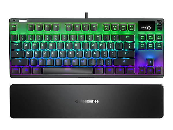SteelSeries Apex Pro TKL - Keyboard - with display - backlit - USB - QWERTY - key switch: OmniPoint Adjustable