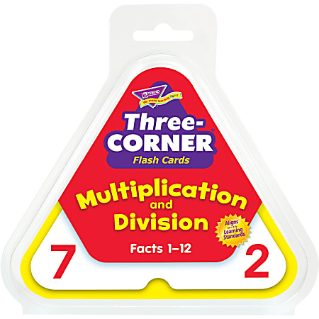 Trend® Three-Corner Flash Cards, Multiplication And Division, Box Of 48 Cards