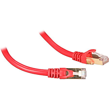 Rosewill RCNC-11042 - 3-Foot Cat 7 Shielded Networking Cable - Twisted Pair (S/STP), Red - 3 ft Category 7 Network Cable for Network Device - Shielding - Red