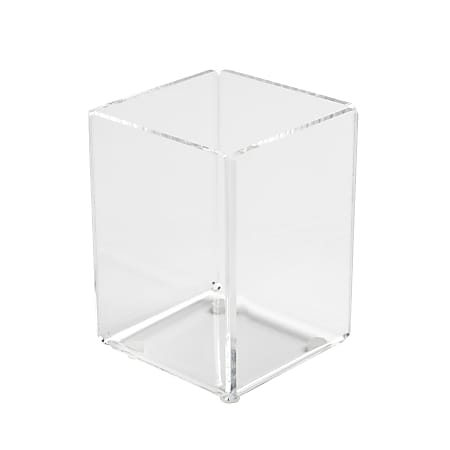 Russell & Hazel Acrylic Pencil Bloc, 4”H x 3”W x 3”D, Clear