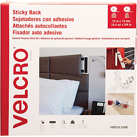 VELCRO Brand STICKY BACK Tape Roll 34 x 15 Black - Office Depot