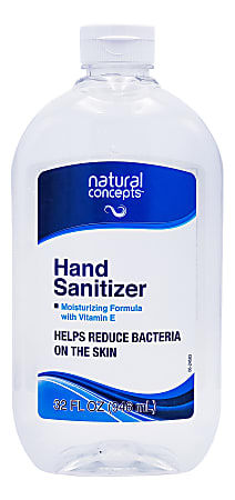 Natural Concepts Antibacterial Gel Hand Sanitizer, Fresh Scent, 32 Oz Bottle