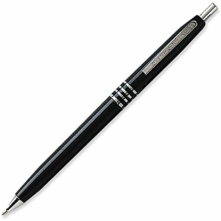 SKILCRAFT® AbilityOne Retractable Ballpoint Pens, Medium Point, Black Barrel, Black Ink, Box Of 12 Pens