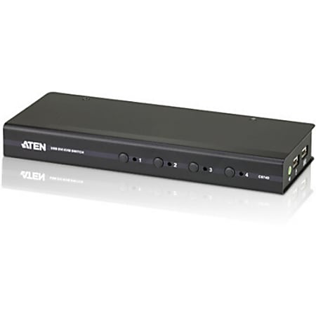 ATEN 4-Port USB DVI KVM Switch - 4 Computer(s) - 1 Local User(s) - 1920 x 1200 - 2 x USB - 1 x DVI