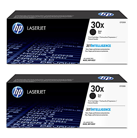 misundelse snack overraskende HP 30X High Yield Black Toner Cartridges Pack Of 2 CF230X - Office Depot