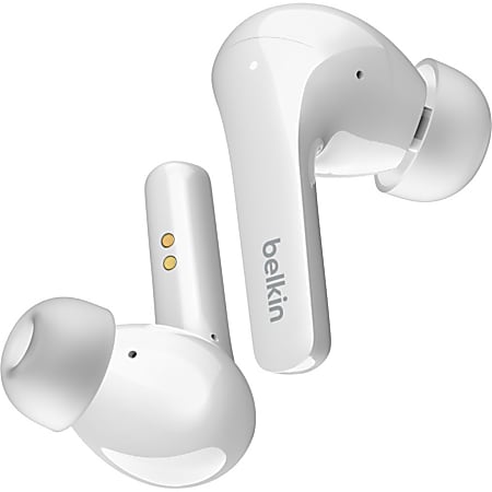 Belkin SOUNDFORM Flow Noise Cancelling White - Earbuds Noise Mono In 32.8 Canceling Binaural Wireless ear Earbud Depot Office Stereo ft Bluetooth