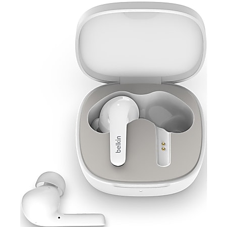 Cancelling Belkin - SOUNDFORM ear Stereo Office 32.8 White Noise In Canceling ft Earbud Binaural Wireless Depot Noise Bluetooth Earbuds Mono Flow
