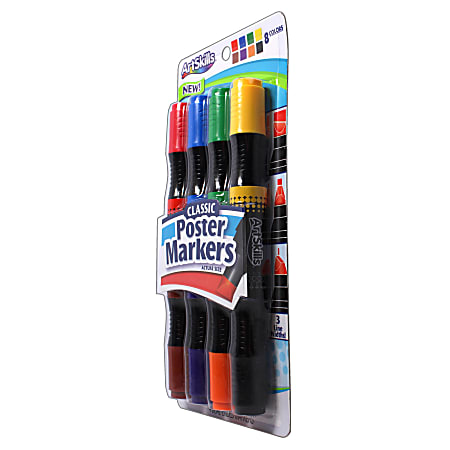 Artskills Classic Poster Markers Chisel Tip Assorted Colors Pack
