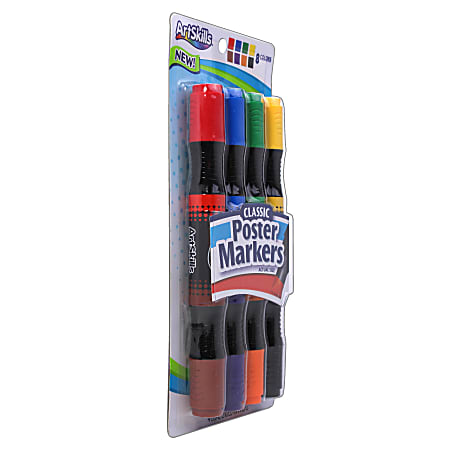 Artskills Classic Poster Markers Chisel Tip Assorted Colors Pack