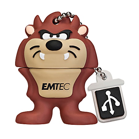 Emtec Looney Tunes USB 2.0 Flash Drive, 4GB, Tasmanian Devil