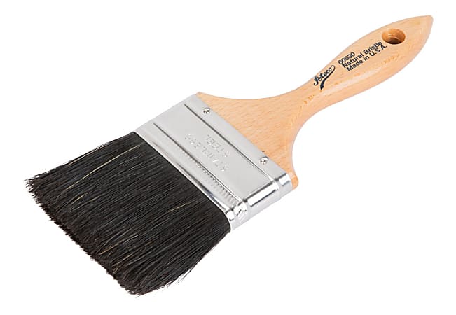 Carlisle Sparta® Wide Flat Brushes With Boar Bristles, 3", White, Pack Of 12 Brushes