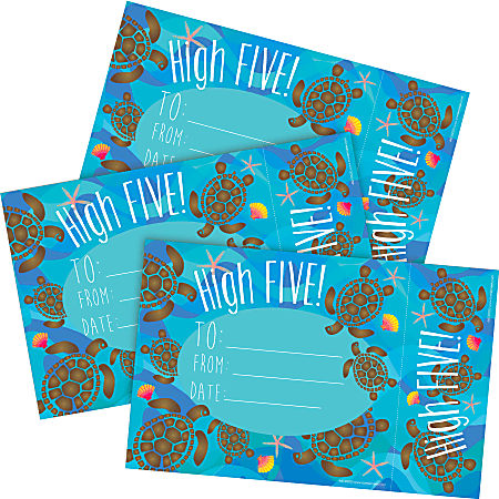 Barker Creek Kai Ola Awards & Bookmarks Set, 8-1/2" x 5-1/2", High Five, Set Of 90 Awards