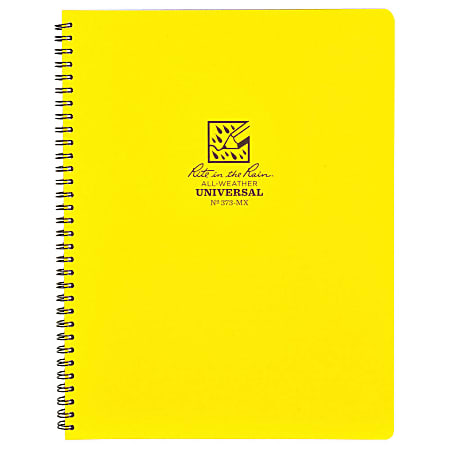 Rite in the Rain All Weather Spiral Notebooks Maxi Side 8 12 x 11 34 84  Pages 42 Sheets Yellow Pack Of 6 Notebooks - Office Depot