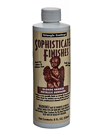 Triangle Coatings Sophisticated Finishes Metallic Surfacers, 8 Oz, Blonde Bronze