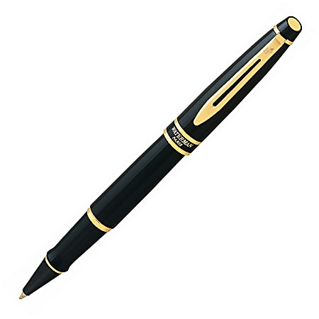 Waterman® Expert II Rollerball Pen, 0.8 mm, Medium Point, Black Lacquer Barrel