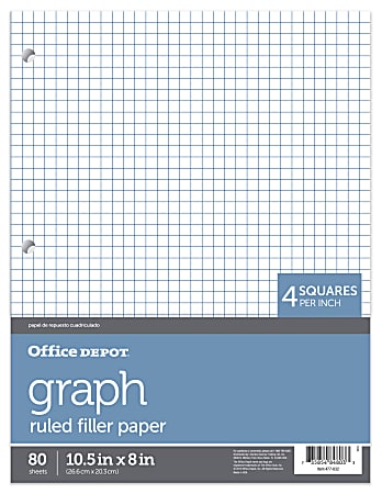 Office Depot® Brand Quadrille-Ruled Notebook Filler Paper,