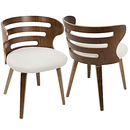 LumiSource Cosi Chair, Walnut/Cream