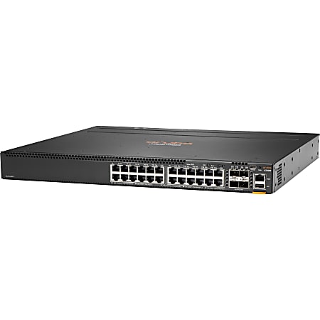 Aruba 24-port 1GbE and 4-port SFP56 Switch - 24 Ports - Manageable - 3 Layer Supported - Modular - 4 SFP Slots - 49 W Power Consumption - Twisted Pair, Optical Fiber - 1U High - Rack-mountable - Lifetime Limited Warranty