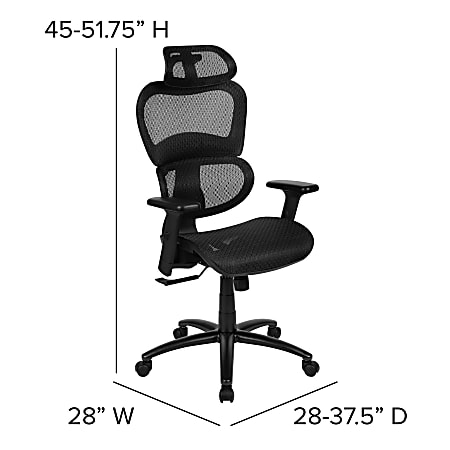 Flash Furniture Ergonomic Mesh High Back Executive Office Chair Black -  Office Depot