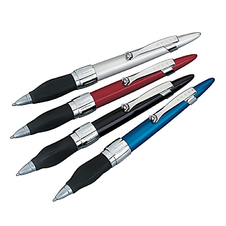 Cross® Morph™ Retractable Ballpoint Pen, 1.0 mm, Point, Quicksilver Barrel, Black Ink
