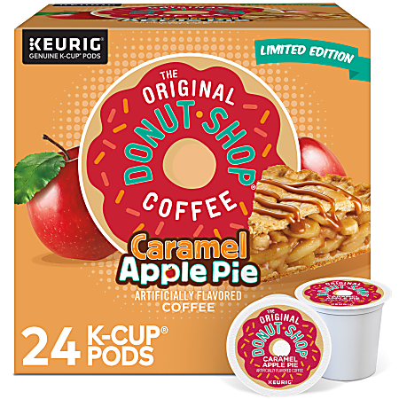 The Original Donut Shop® K-Cup Caramel Apple Pie Coffee - Compatible with Keurig K-Cup Brewer - Light - 24 / Box