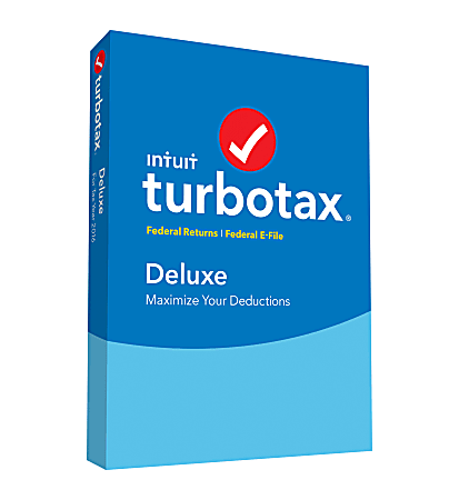 Intuit® TurboTax® Deluxe Fed + E-File 2016, For PC/Mac®, Disc