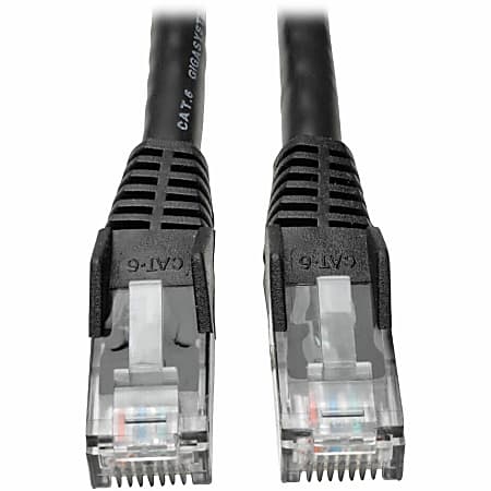 Tripp Lite Cat6 Gigabit Snagless Molded Patch Cable, 25', Black