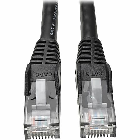 Eaton Tripp Lite Series Cat6 Gigabit Snagless Molded (UTP) Ethernet Cable (RJ45 M/M), PoE, Black, 7 ft. (2.13 m) - N201007BK