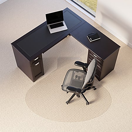 Corner desk shop floor mat