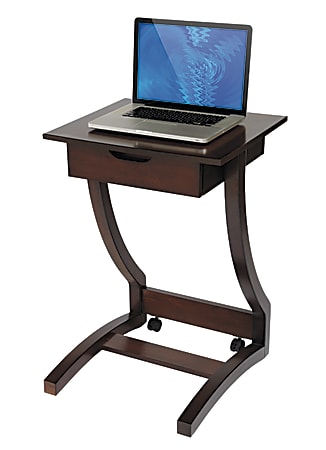 Realspace® Coastal Ridge Laptop Cart, 30 5/16"H x 22 1/4"W x 21"D, Mahogany