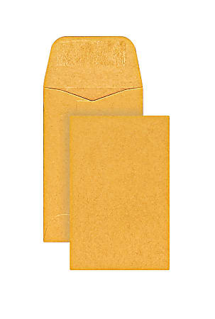 Office Depot® Brand Coin Envelopes, #1, Gummed Seal, Manila, Box Of 500