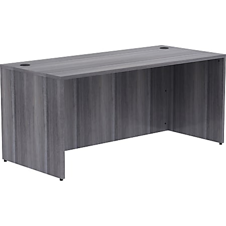 Lorell® Essentials 66"W Desk, Weathered Charcoal