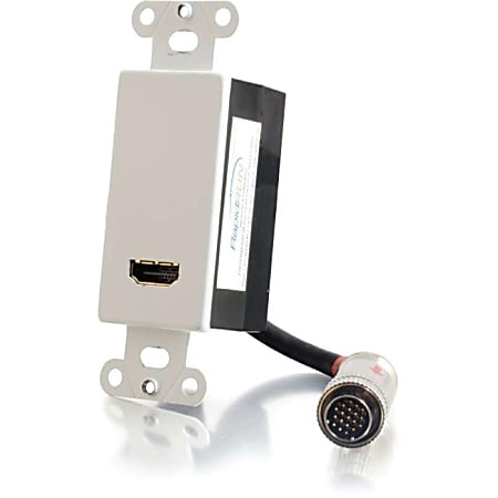 C2G RapidRun Digital HDMI Passive Wall Plate - White