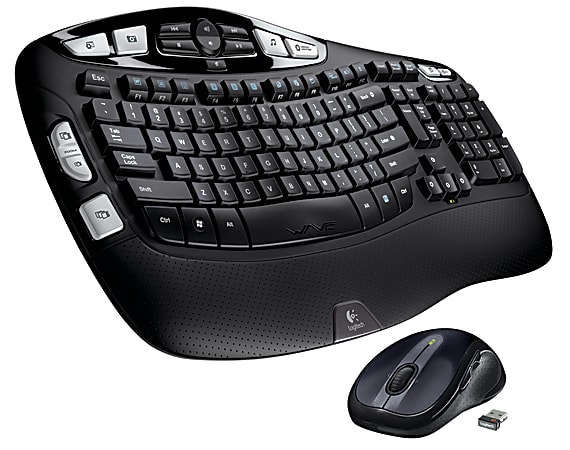 Logitech® MK550 Wireless Contoured Keyboard & Ambidextrous