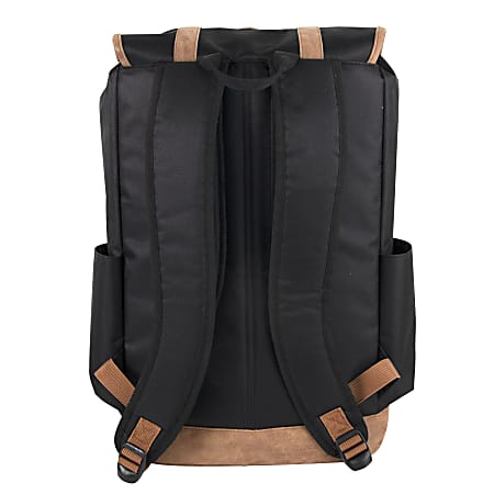 Trailmaker Flap Top Backpack With Buckets BlackBrown Office Depot