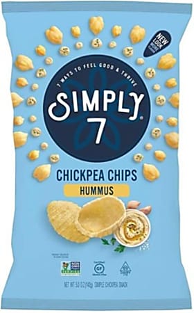 Simply 7 Vegetable Chips, Chickpea Hummus, 4 Oz, Total Qty 1
